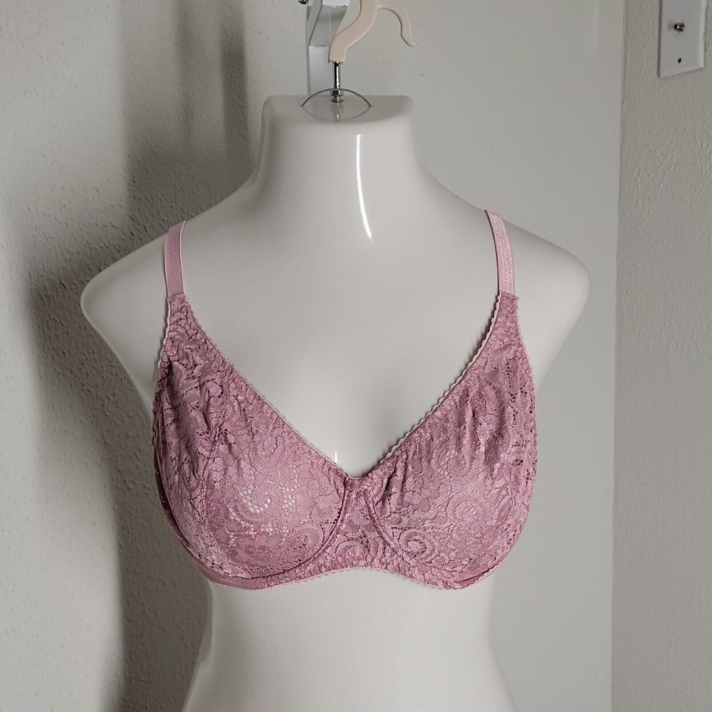 38C Avon Intimates Sexy Lacy Bra ~ Pink ~ Adjustable Straps ~ Underwired